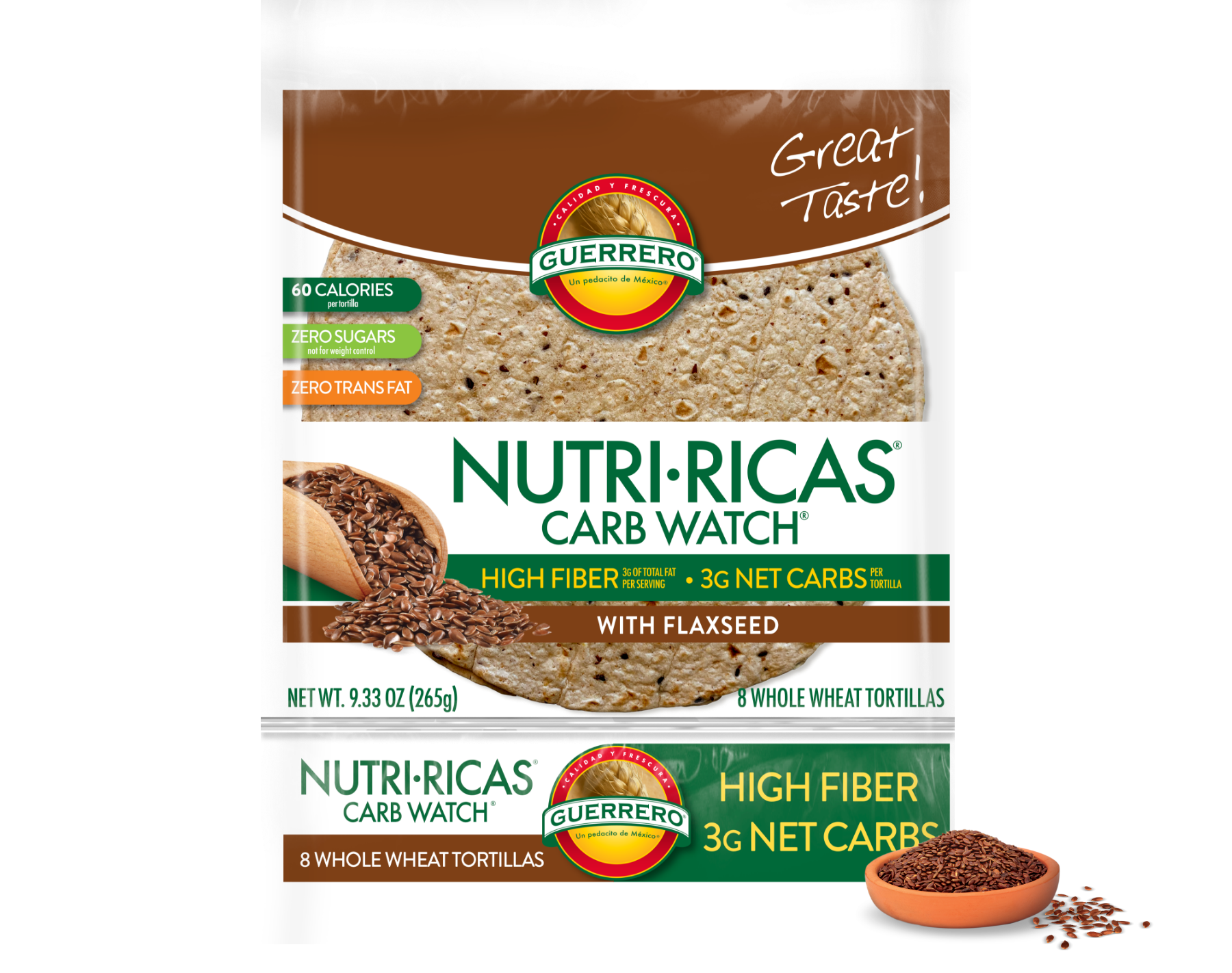 Nutri ricas carbs watch Whole wheat Tortillas
