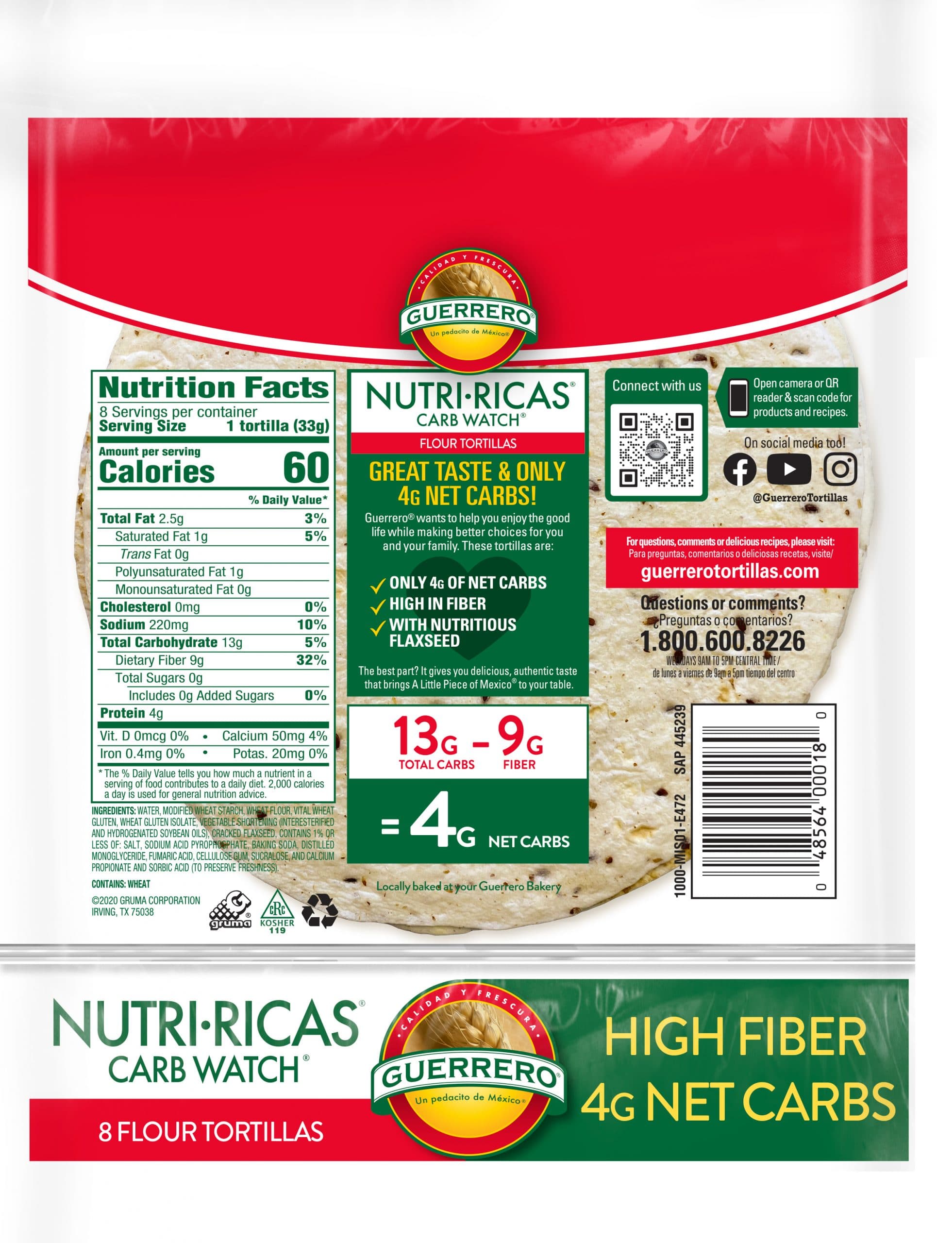 Nutri-Ricas Carb Watch Flour Tortillas