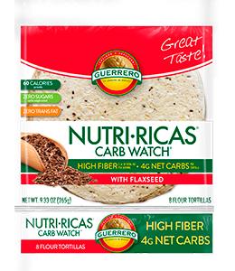 Tortillas de Harina Nutri-Ricas Carb Watch