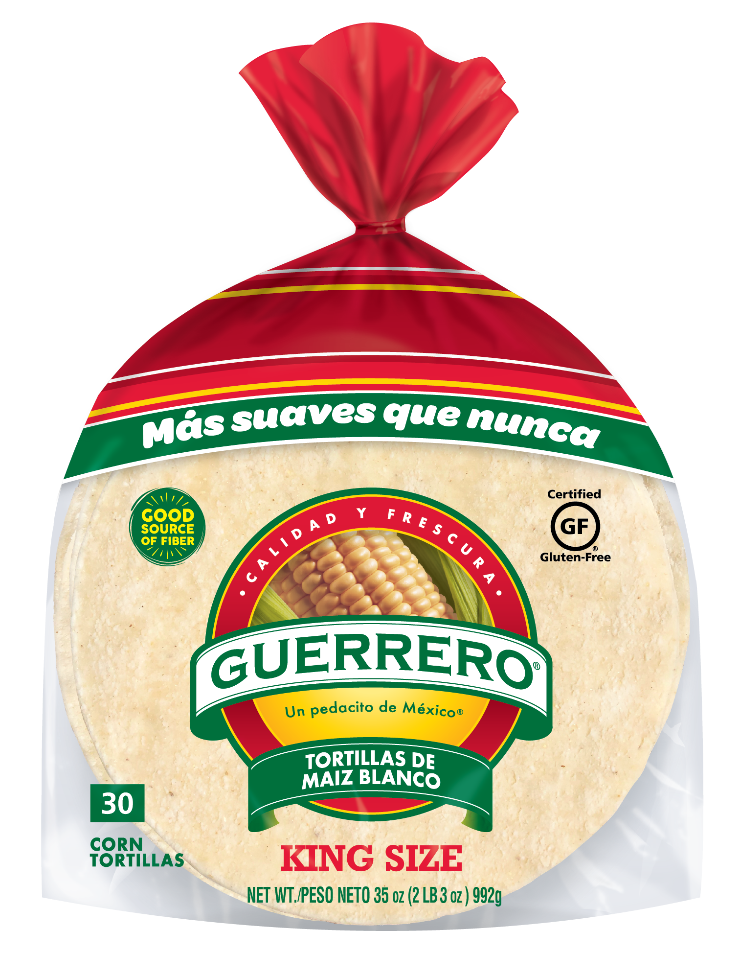 King Size White Corn Guerrero Tortillas