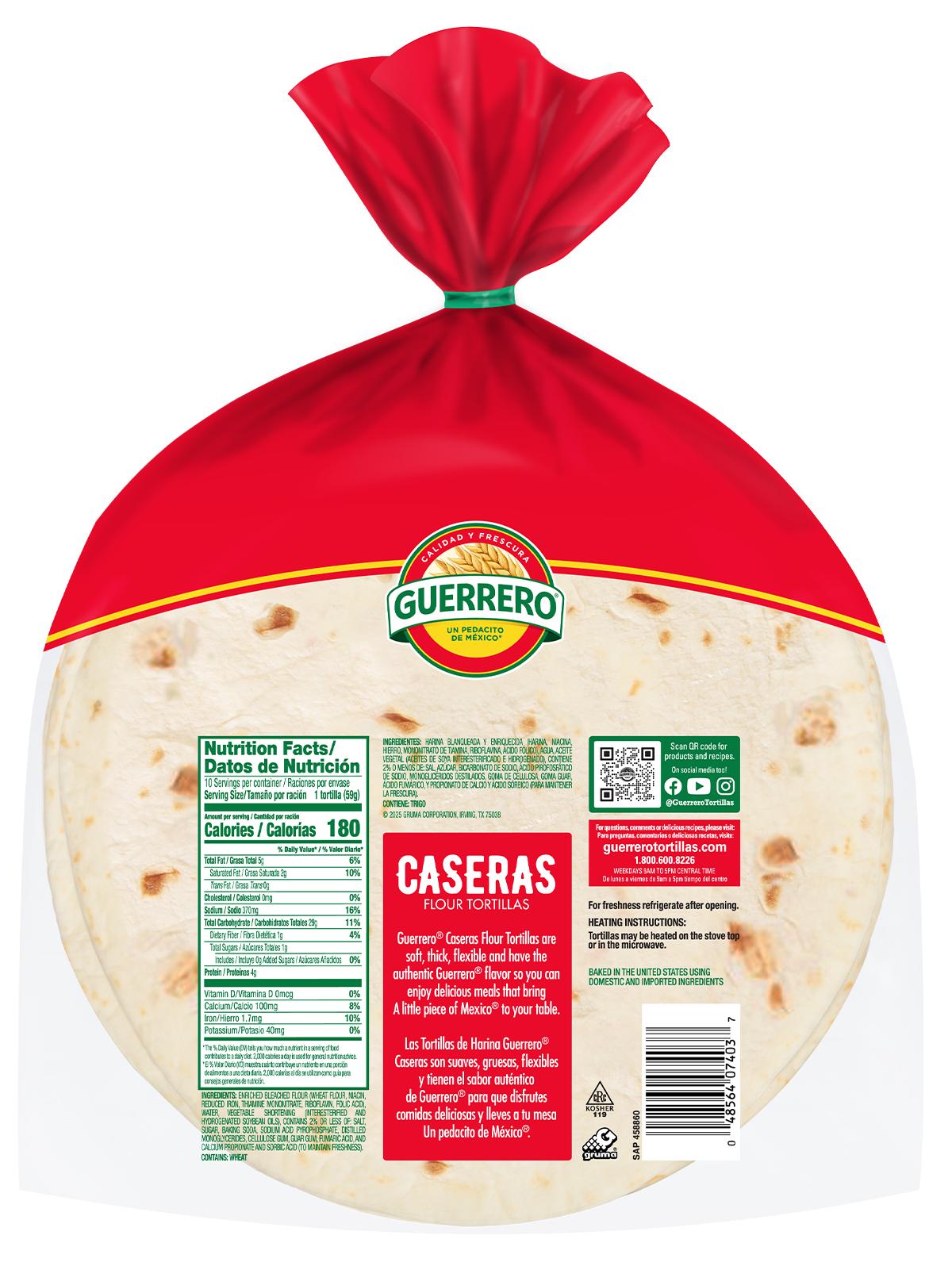 Caseras Soft Taco Flour Tortillas
