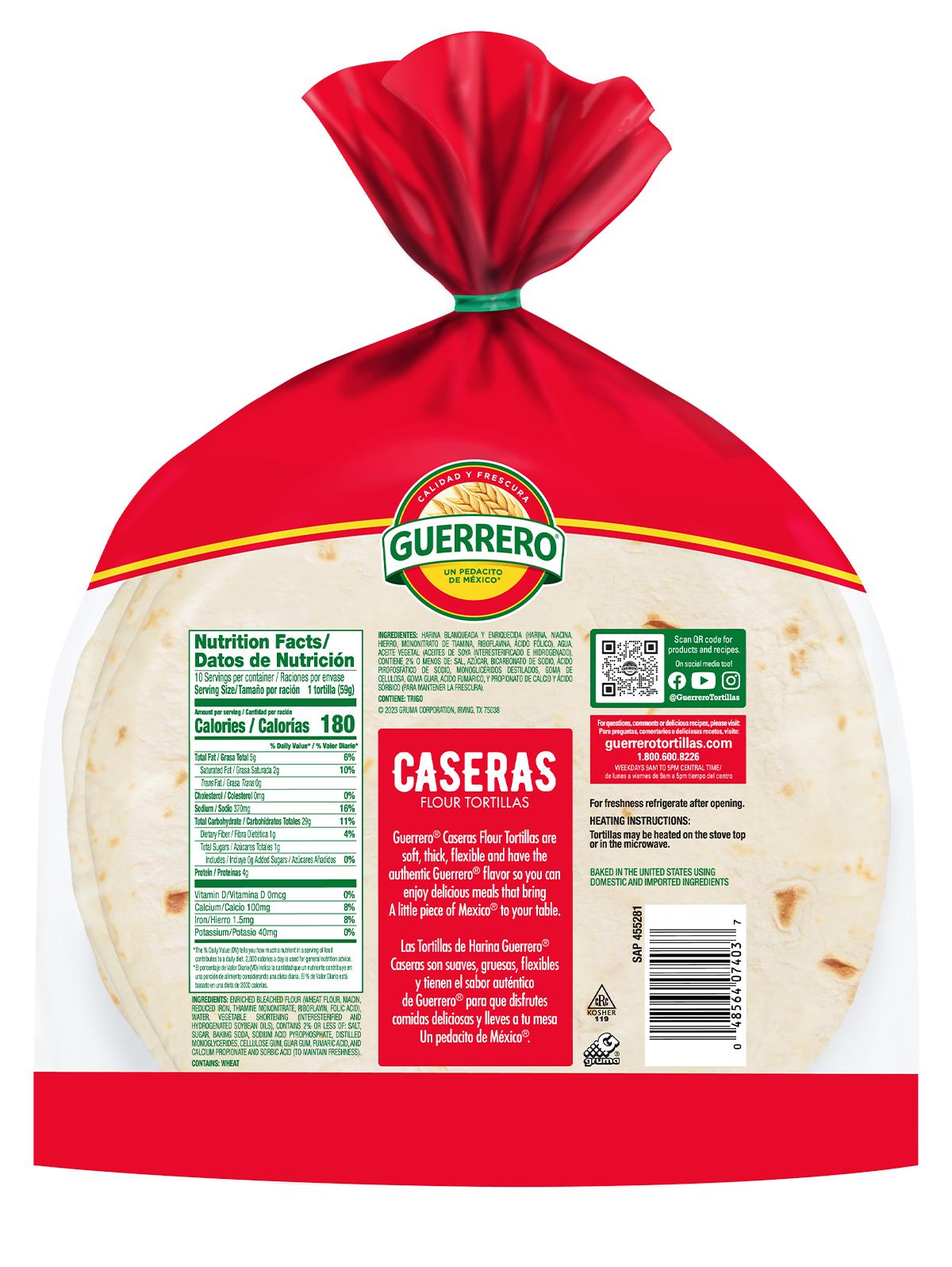 Caseras Soft Taco Flour Tortillas