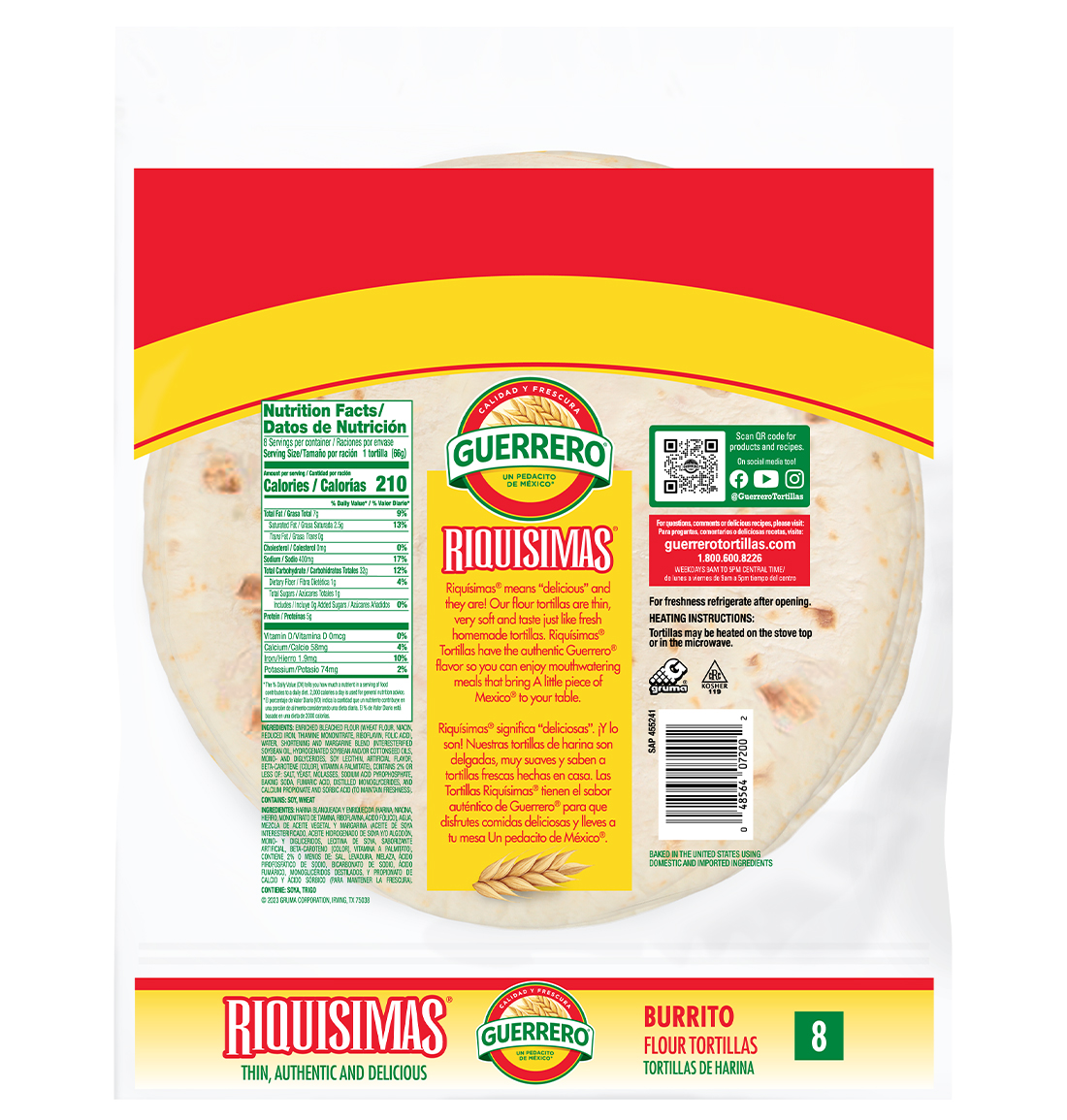 Riquisimas Burrito Flour Tortillas